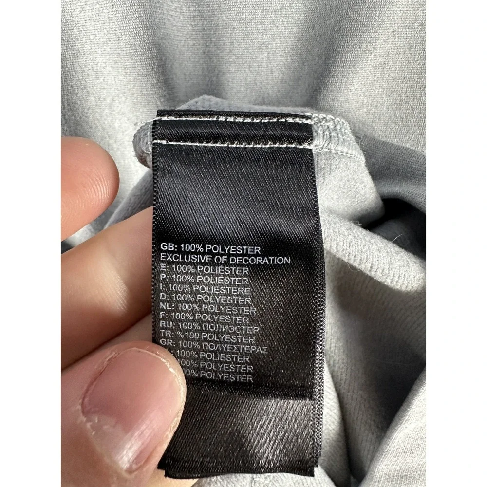 North Face Quarter Zip Mens 2XL‎ Grey Tech Fleece Performance Hiking Outdoor